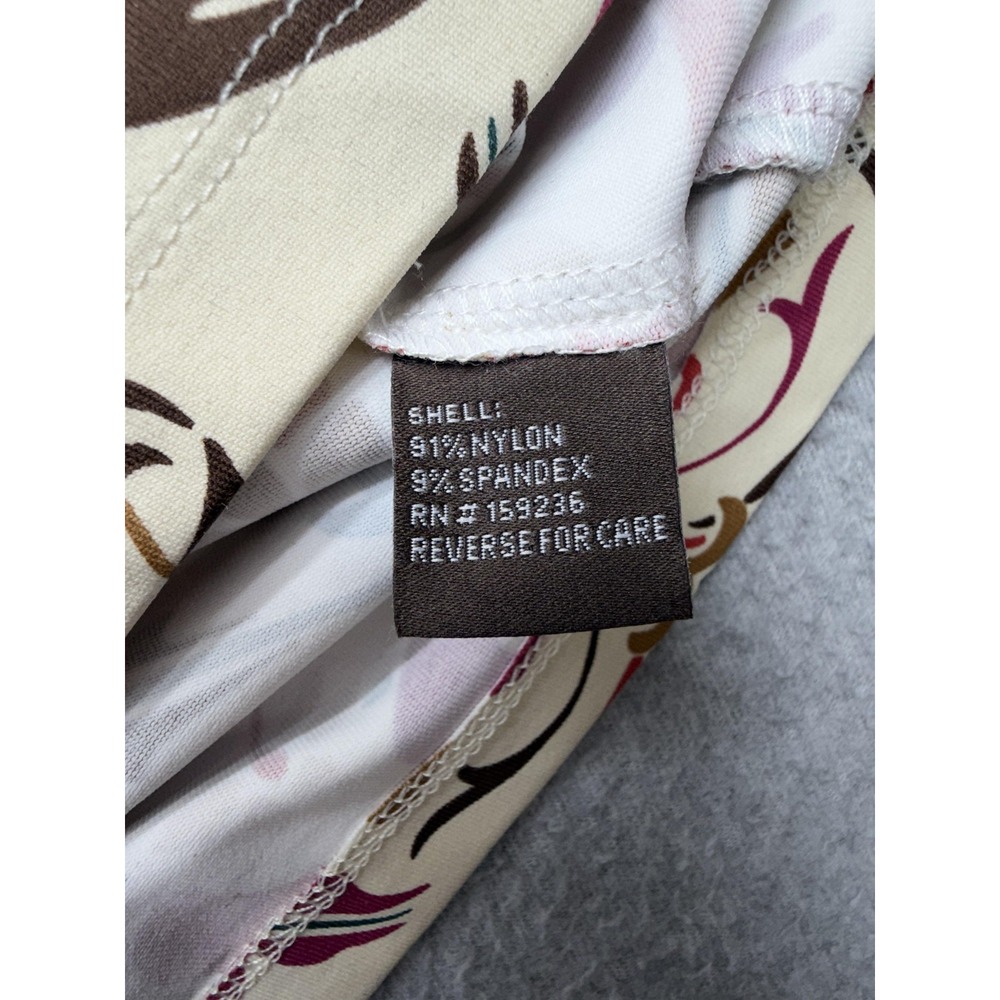 J McLaughlin‎ Shirt Womens Small Cream Multicolor Floral Print 3/4 Sleeve Top - Picture 10 of 12